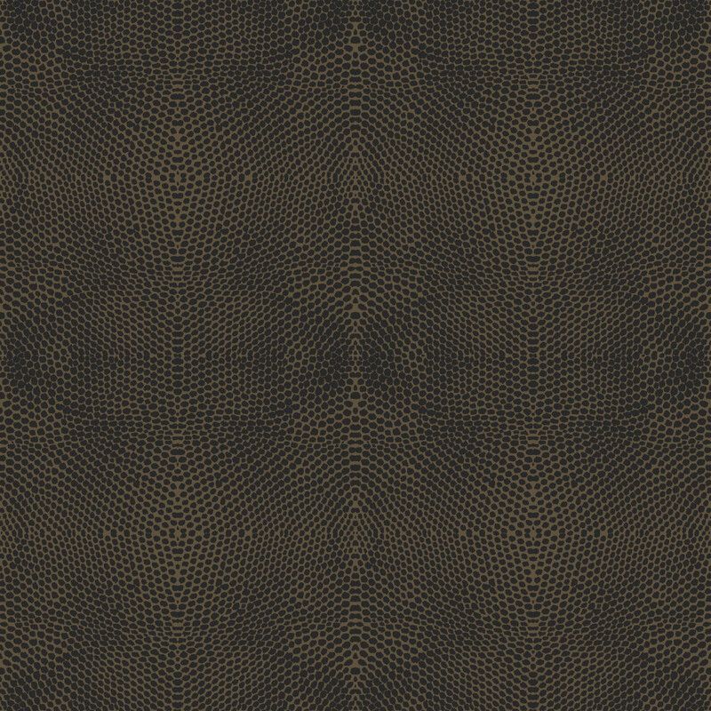 Animal Skin Black and Shiny Bronze Wallpaper by Origin - 11415