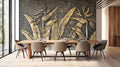 3D Bird of Paradise Floral Wall Mural for Dining Area