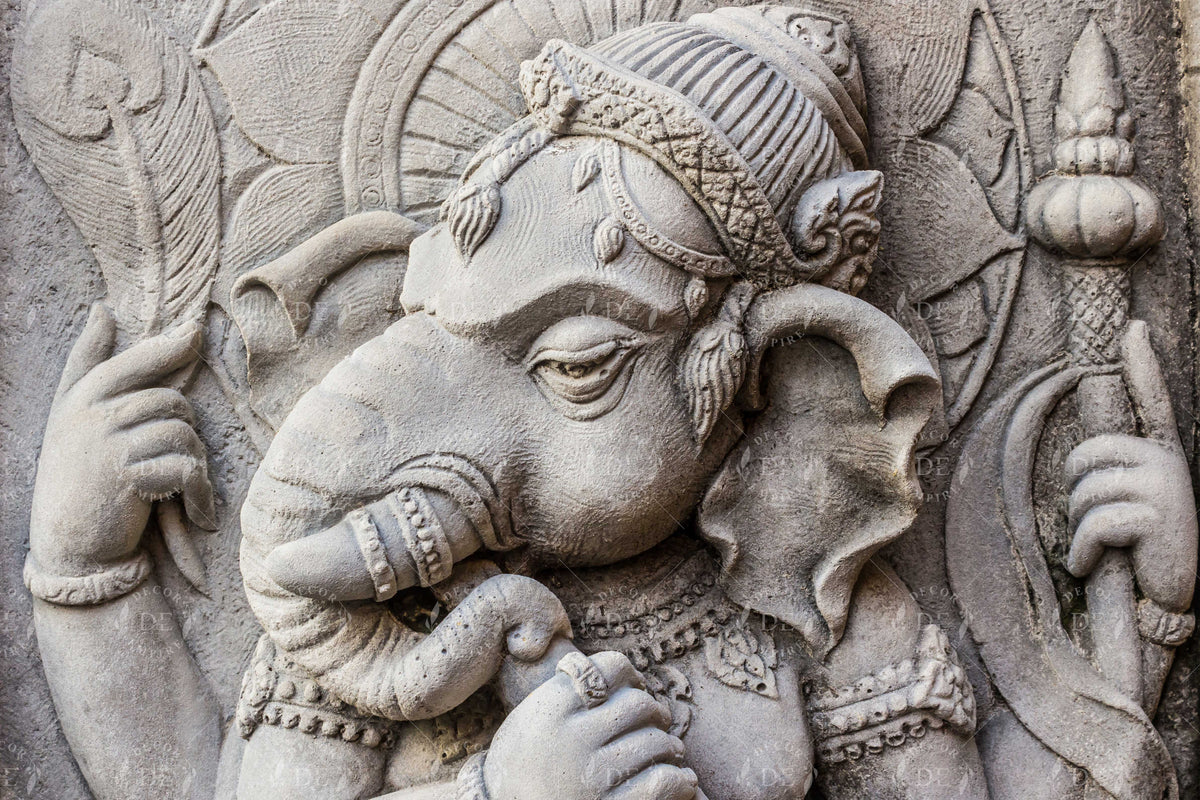 3D Ganesha Sculpture Wallpaper
