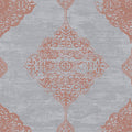 Copper and Light Grey Damask Wallpaper - 11205