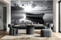 Abandoned Boat Landscape Wallpaper Mural WM1118915529 for Dining Area