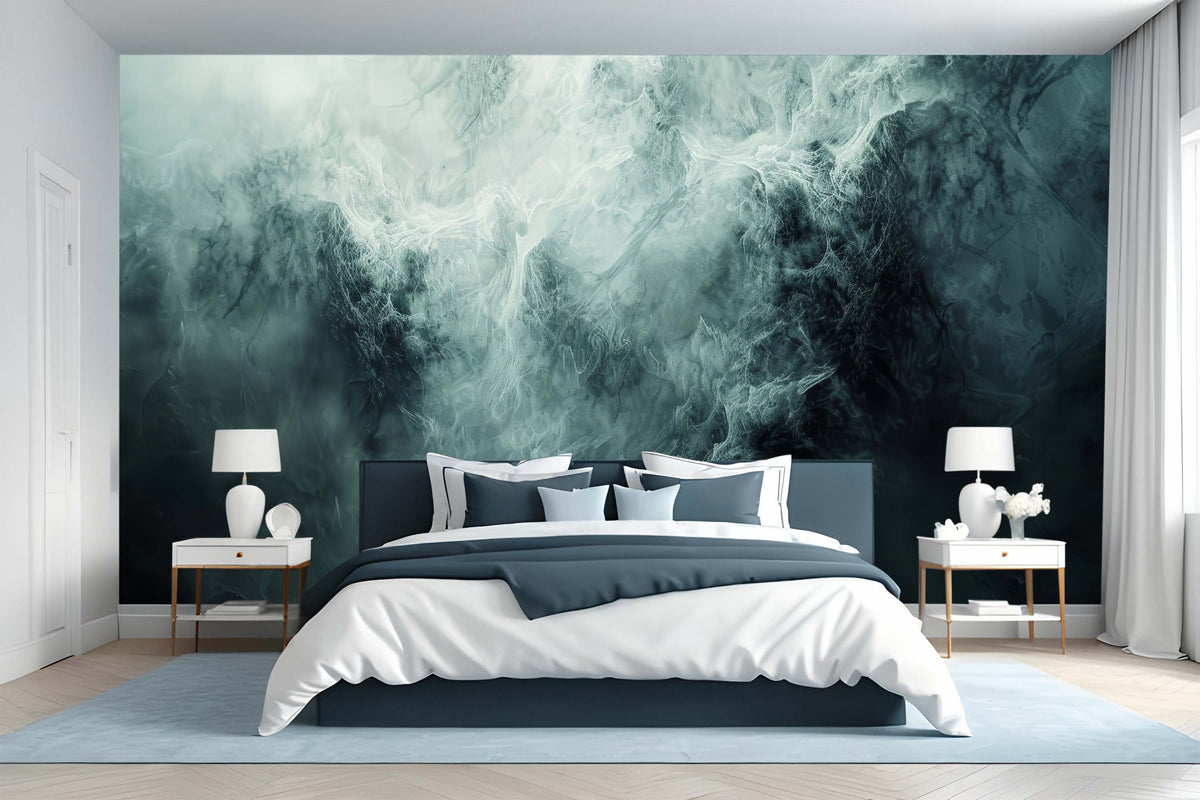 Abstract Shapes and Mist Wallpaper Mural for Bedroom