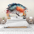Abstract Watercolor Tree Wallpaper Mural WM572455613 for Bedroom