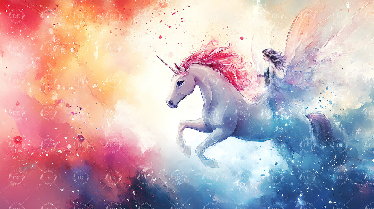 Unicorn and Fairy Wallpaper Mural for Kids