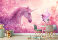 Unicorn and Fairy Watercolour Wallpaper Mural