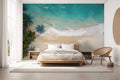 Aerial Beach Wall Mural for Bedroom