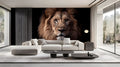 African Lion Wallpaper Mural for Living Area
