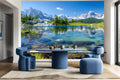 Alpine Mountain Lake Wallpaper Mural WM931274267 for Living Room