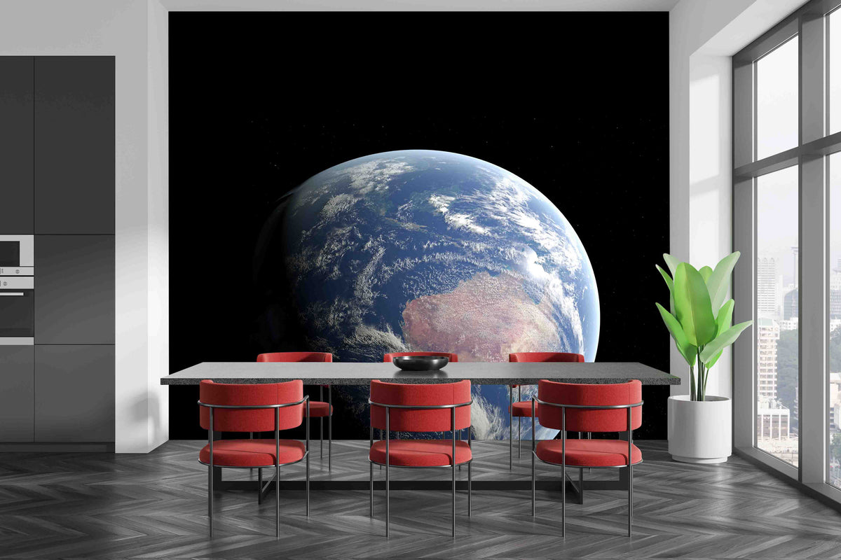 Australia from Space Wall Mural for Dining Area