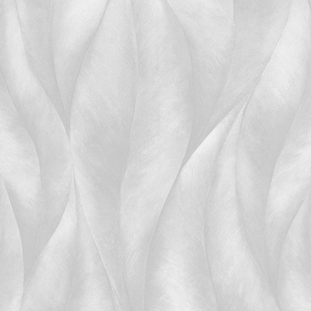 Broad Leaves Botanical Light Gray Wallpaper - 11413