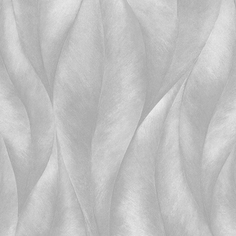 Broad Leaves Botanical Gray Wallpaper - 11457