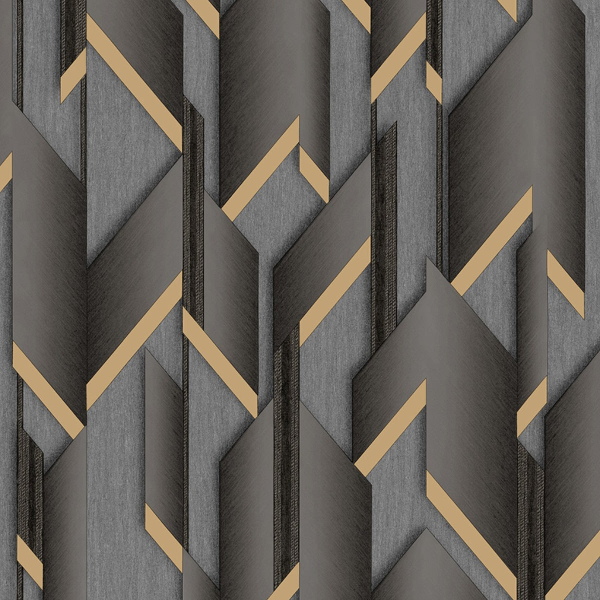 3D Effect Geometric Black and Grey Wallpaper - 11468