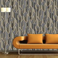 3D Effect Geometric Olive Green and Grey Wallpaper - 11469