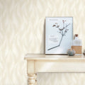 Broad Leaves Botanical Light Yellow Wallpaper - 11418
