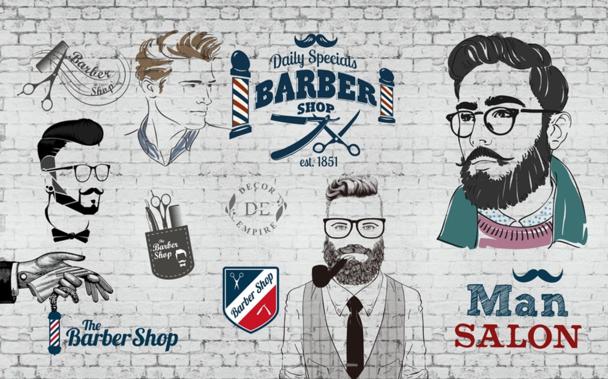 Barber Shop Wallpaper Mural