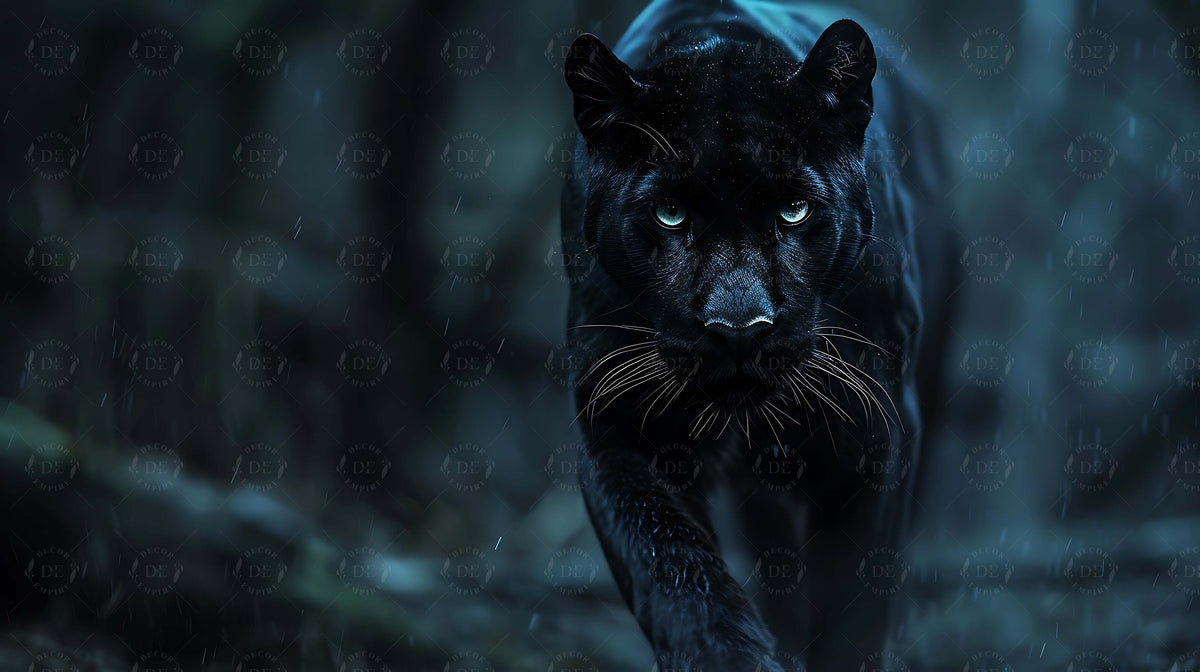 Black Puma Wildlife Wallpaper Mural