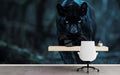 Black Puma Wildlife Wallpaper Mural for Study Area