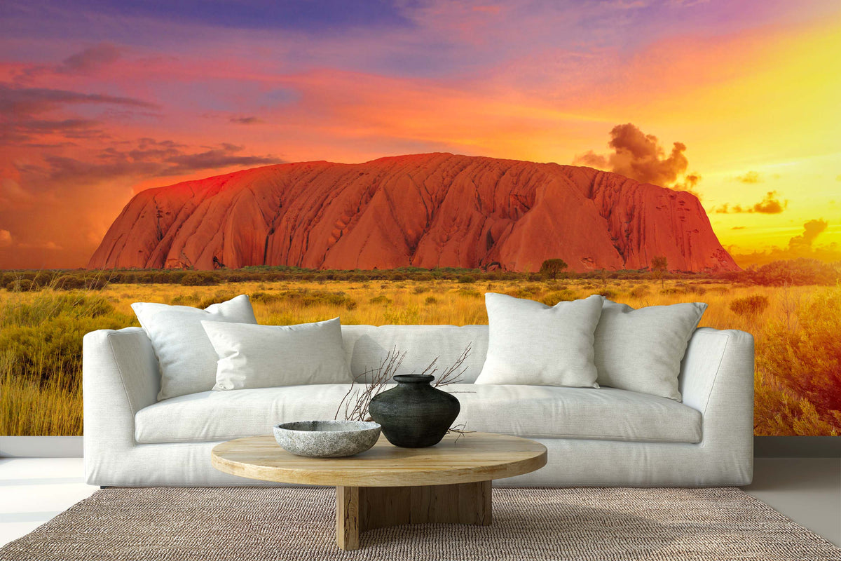 Breathtaking Uluru Australian Outback Wall Mural for Living Room