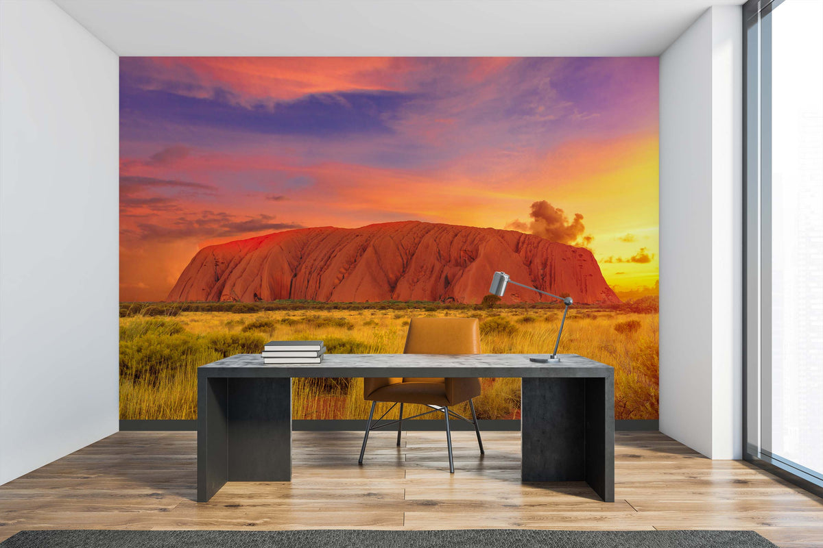 Breathtaking Uluru Australian Outback Wall Mural Study Room