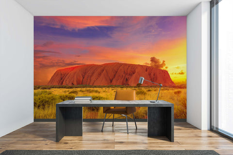 Breathtaking Uluru Australian Outback Wall Mural Study Room