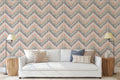 Chevron Zig Zag Wallpaper Mural WM366373150 for Living Area