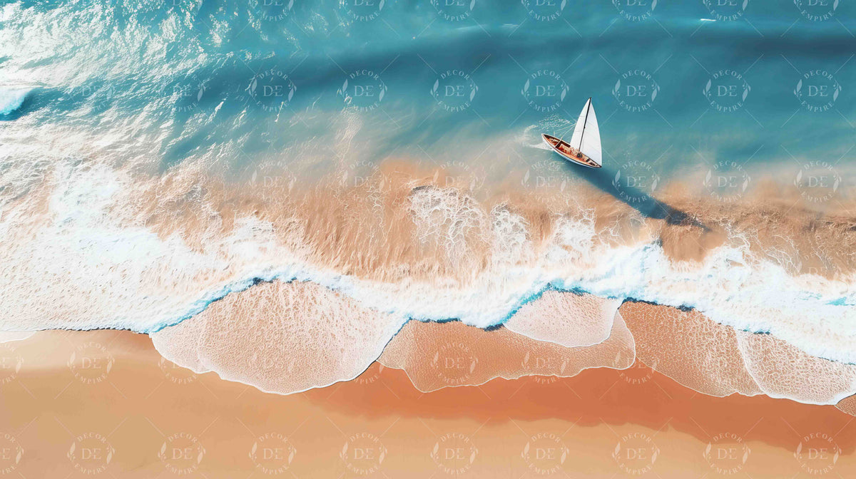 Coastal Charm - Sailing Boat Wallpaper Mural