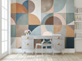 Colorful Geometric Wallpaper Mural WM964004055 for Study Area