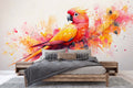 Colourful Parrot Art Wallpaper Mural WM1068049954 for Bedroom
