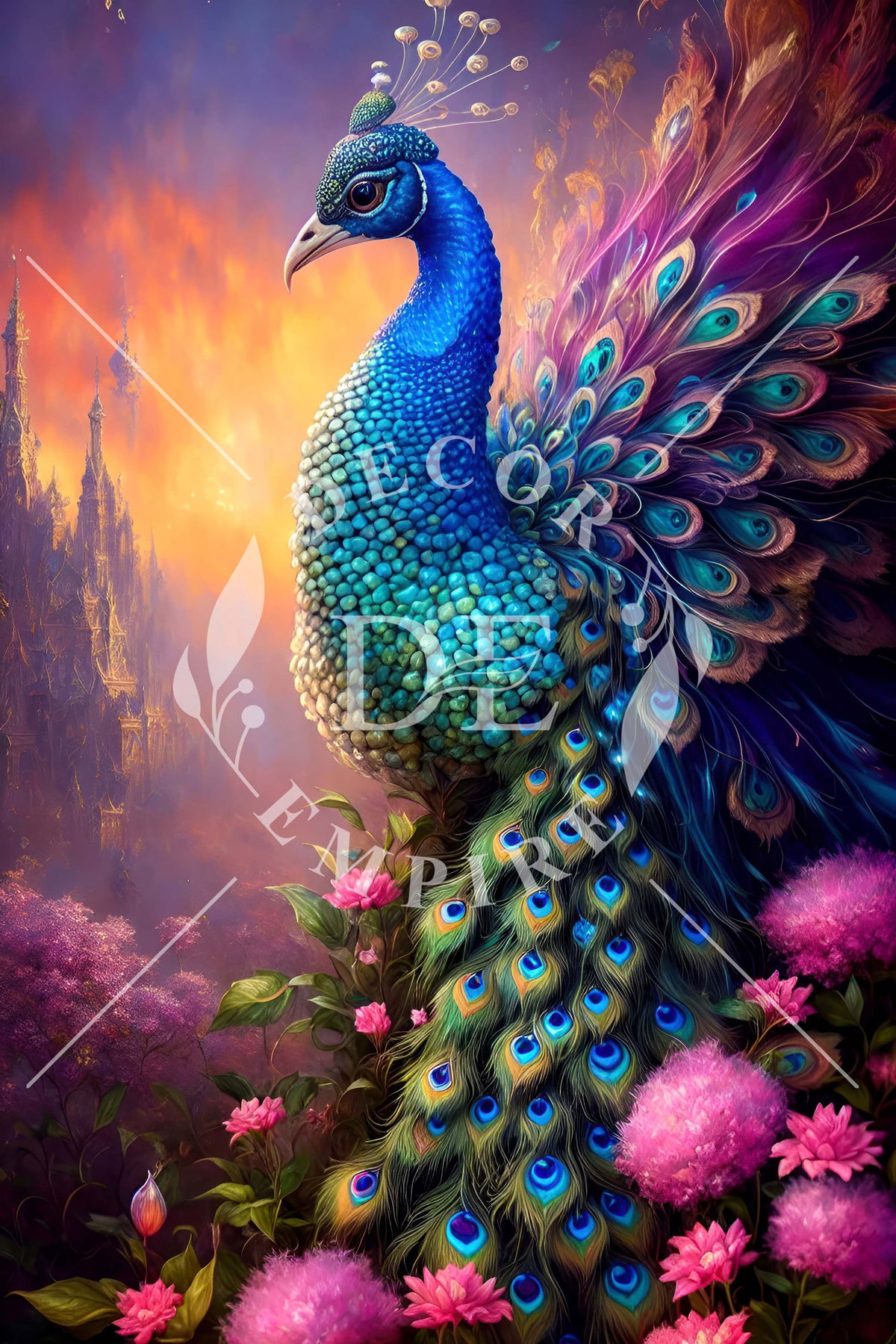 Colourful Peacock Wall Mural