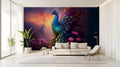 Colourful Peacock Wall Mural for living room
