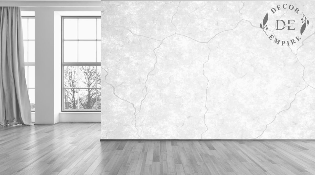 Cracks in Concrete Light Grey Wallpaper Mural