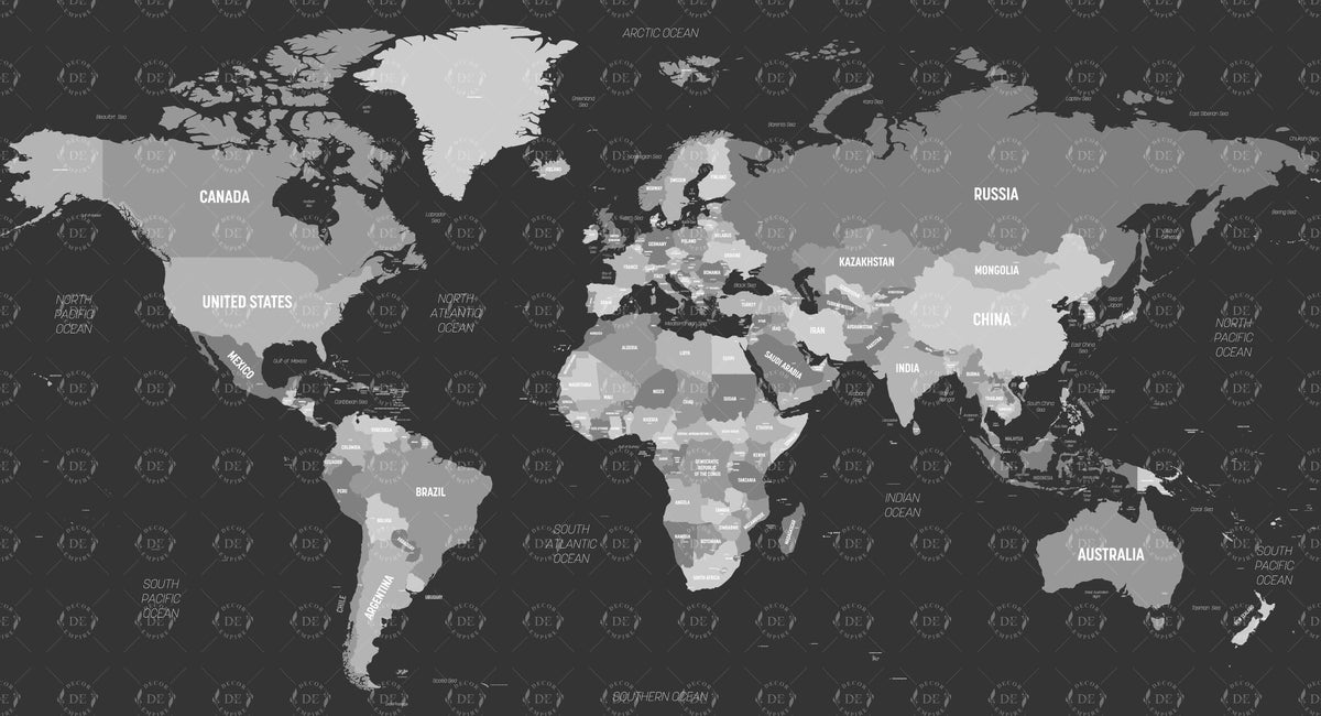 Contemporary World Map Wallpaper