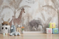 Cute Animals Kids Room Wallpaper Mural for Nursery