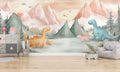 Cute Little Dinosaur Wallpaper for Kids Area