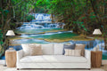 Deep Forest Waterfall Wall Mural for Living  Room