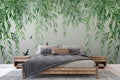 Delicate Watercolor Leaf & Bird Wallpaper Mural WM889447123 for Bedroom