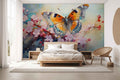 Delicate Wings and Petals Wallpaper Mural for Bedroom