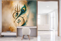 Divine Om Trishul Wall Mural WMWM10000182 for Study Area
