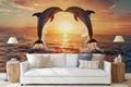 Dolphins at Sunset Wallpaper Mural WM830227540 for Living Room