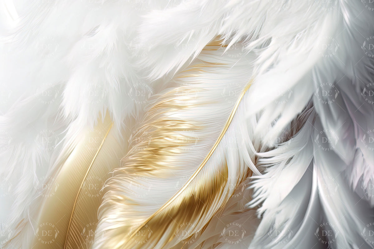 Dreamy Pastel Feather Wallpaper Mural
