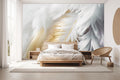 Dreamy Pastel Feather Wallpaper Mural for Bedroom