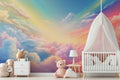 Dreamy Rainbow Clouds Wallpaper Mural for Nursery
