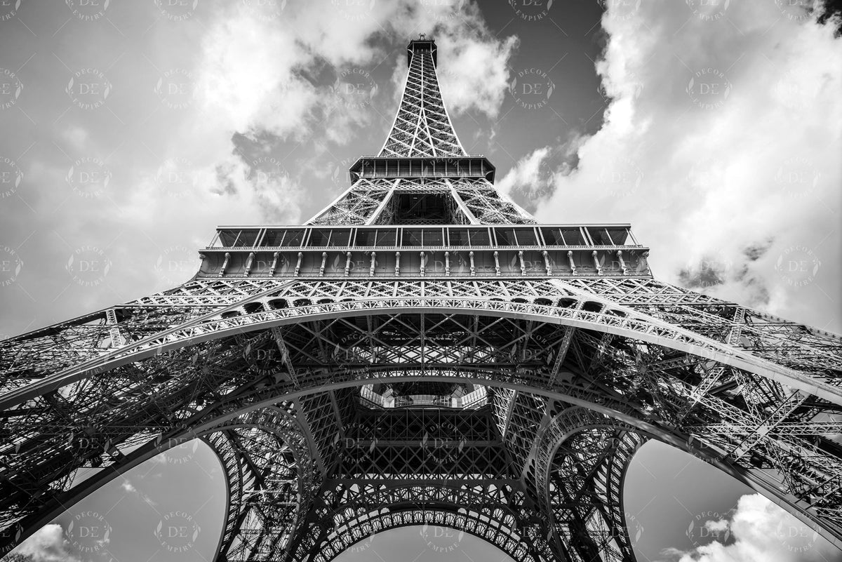 Eiffel Tower in Monochrome Wallpaper Mural