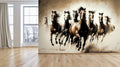 Eight Horses Wallpaper Mural for Hallway Area