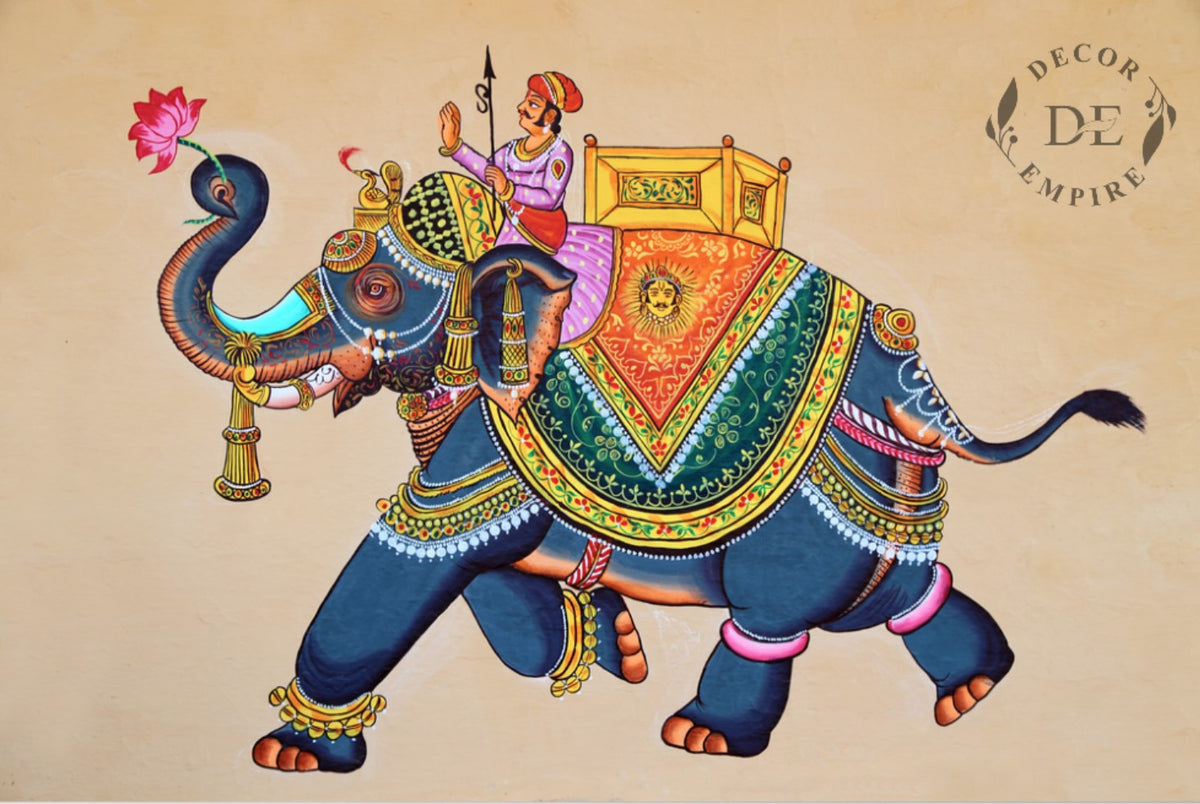 Traditional India Rajasthan Elephant Wallpaper Mural