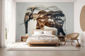 Elephant Double Exposure Wallpaper Mural WM552900362 for Bedroom