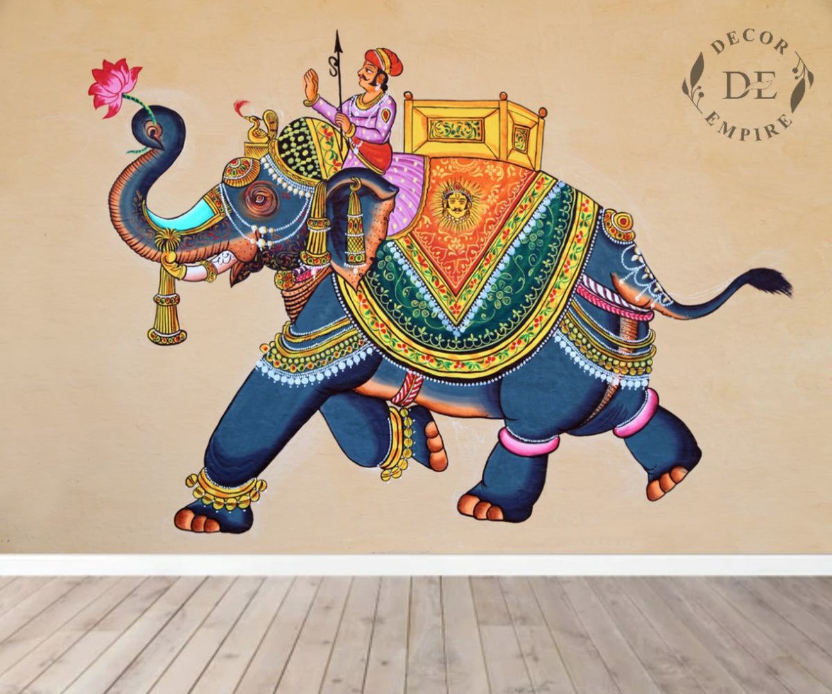 Traditional India Rajasthan Elephant Wallpaper Mural