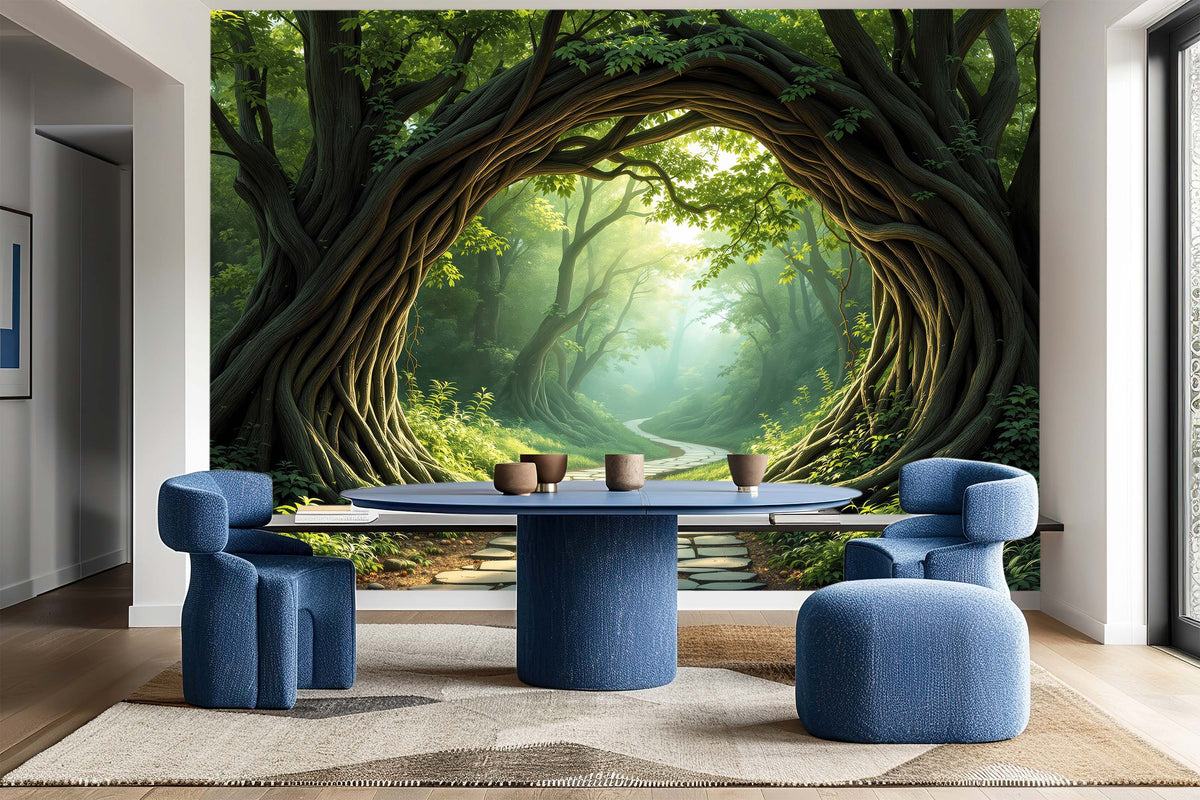 Enchanted Forest Wall Mural for Dining Room