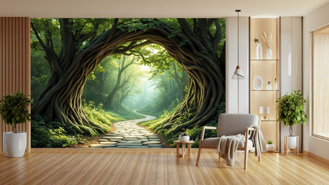 Enchanted Forest Wall Mural for Living Room