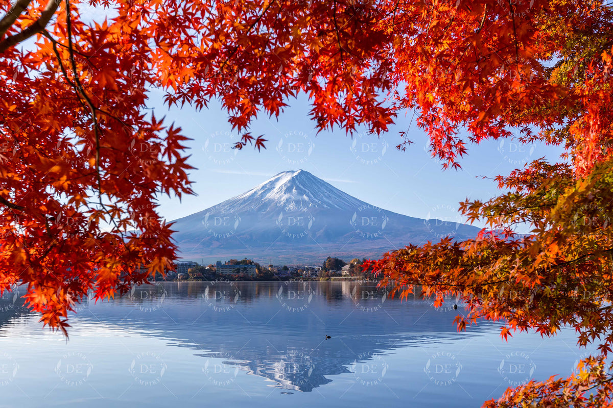 Fuji Mountain at Lake Kawaguchiko Wall Mural